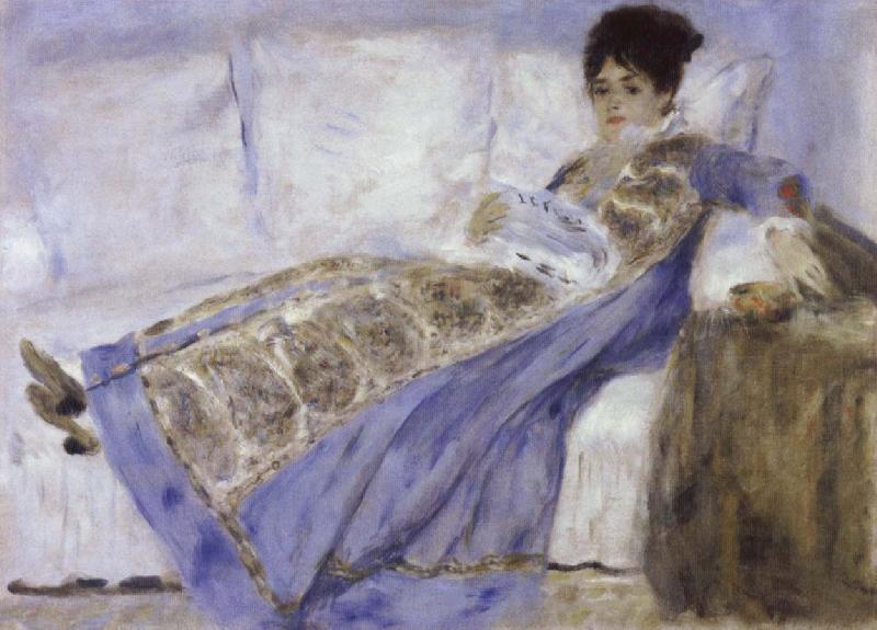 Pierre-Auguste Renoir Madame Monet Reading oil painting image